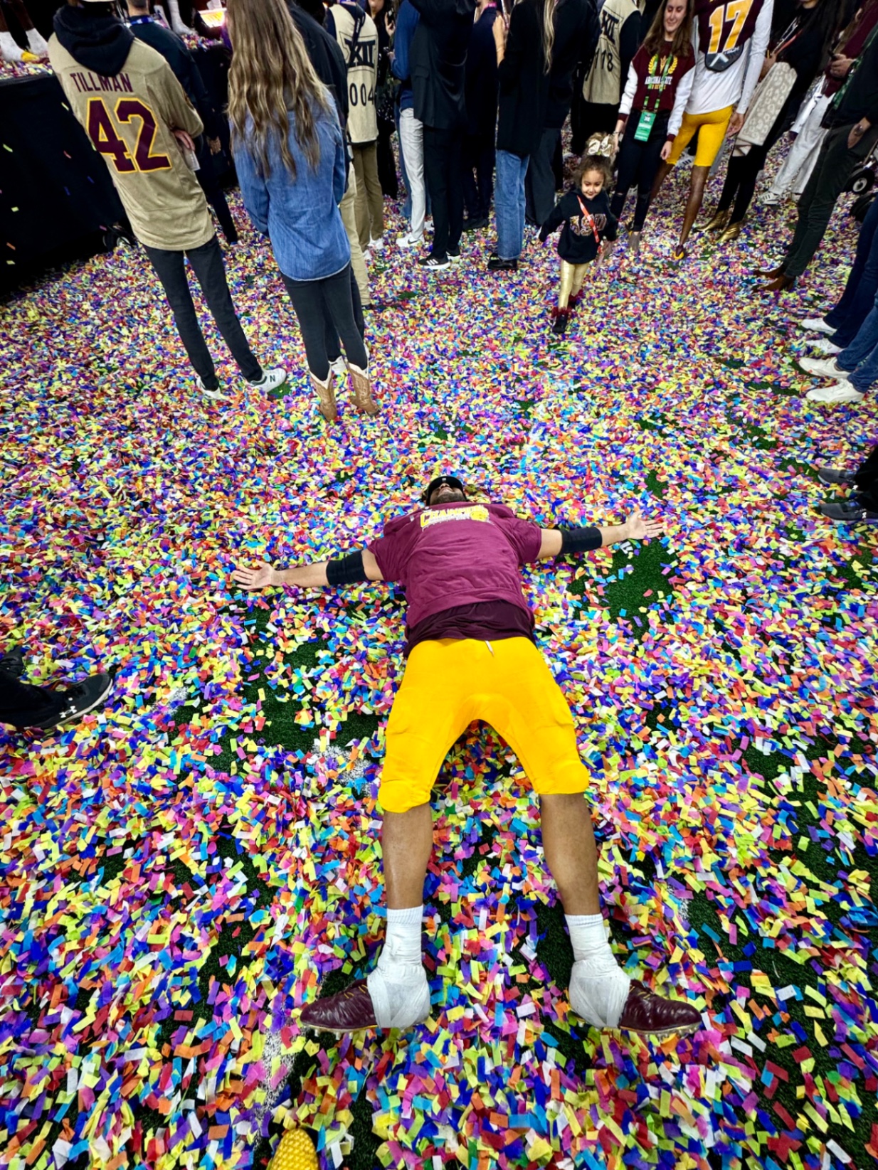 Confetti-soaked championship moment
