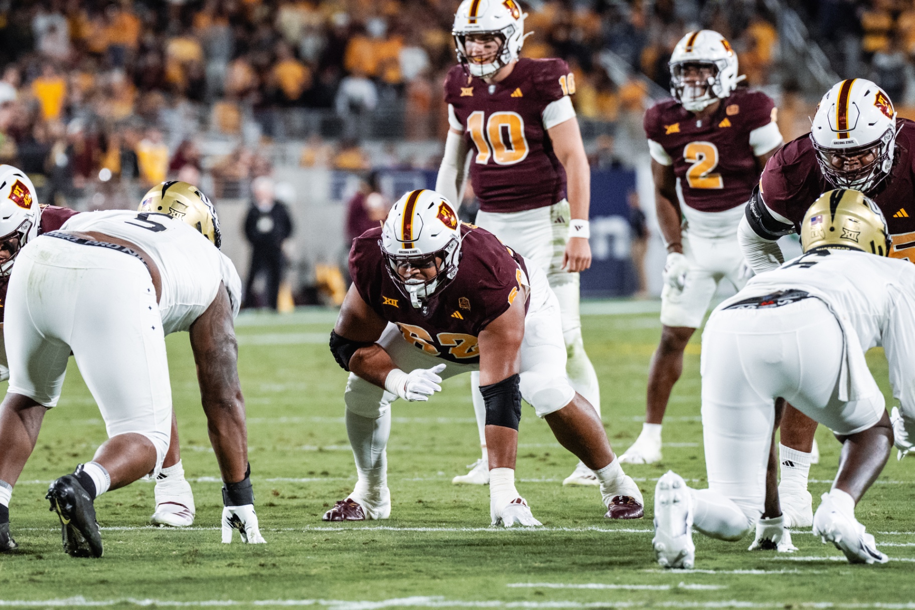Set at the line of scrimmage